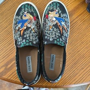 Steve Madden rhinestone and beaded tennis shoe